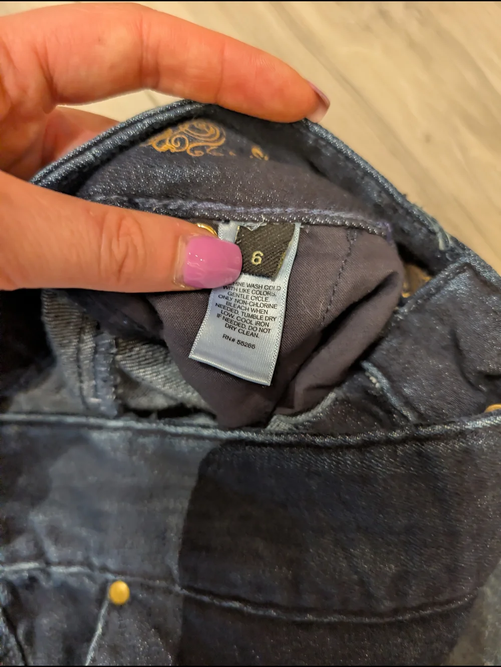 Express Dark Blue Flared Jeans